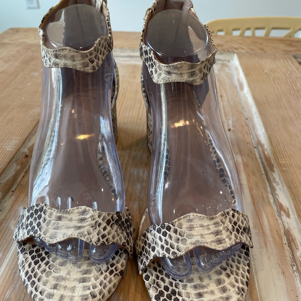 INC International Concepts Snakeskin Print Sandals